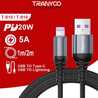（cod）cáp sạc usb tranyoo pd20w sang cáp dữ liệu type-c 1/2m dữ liệu sạc nhanh pd
