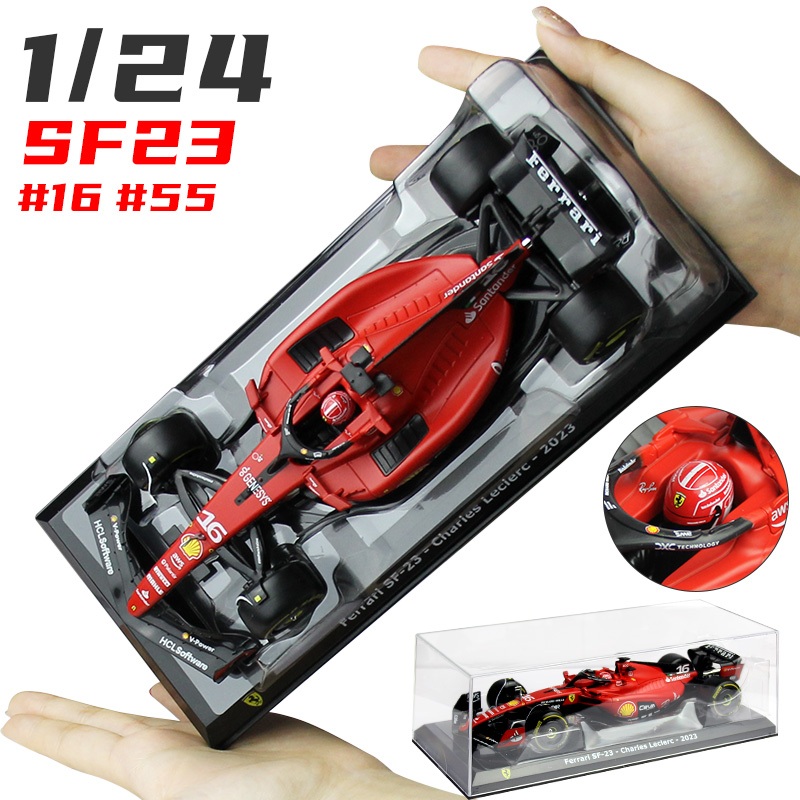 Xe Hơi Ferrari SF23 2023 F1 Tỉ Lệ 1: 24 Bburago #16 Phụ Kiện Cho Xe Charles Leclerclercc #55 Mô Hình Xe Đua Carlos Sainz Bằng Hợp Kim Chất Lượng Cao