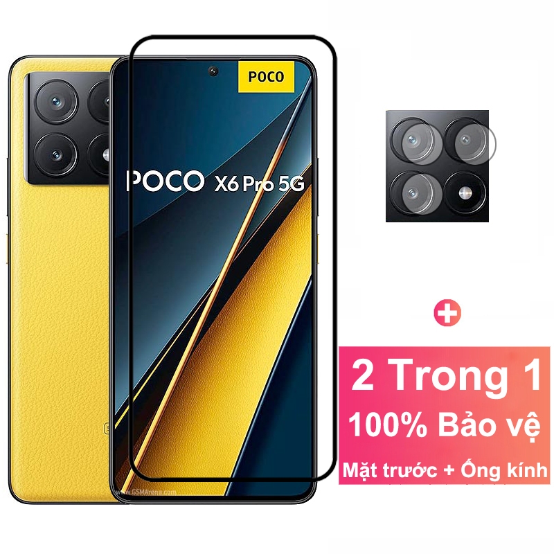 Poco X6 Pro Kính Cường Lực Bảo Vệ Camera 2 Trong 1 9D Poco X6 Pro Cho Xiaomi Poco X6 C65 M6 F5 Pro 4