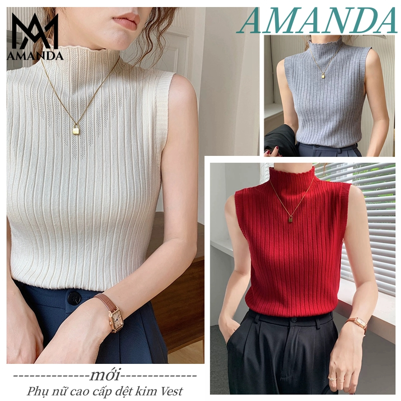 AMANDA (S--XL) nhiều màu Phụ nữ cao cấp đan Vest cardigan len áo len croptop áo cardigan nữ croptop áo cardigan thom browne áo cardigan đỏ cardigan đỏ cardigan croptop áo cardigan nữ áo cardigan len cardigan len áo cardigan nữ áo cardigan áo len croptop