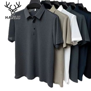Áo Thun polo Tay Ngắn Phối Lưới Đơn Giản Nhiều Màu Phong Cách Doanh Nhân Cho Nam