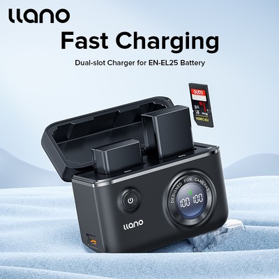 Bộ Sạc Máy Ảnh Kỹ Thuật Số llano EN-EL25 Với Chức Năng Lưu Trữ Thẻ SD Cho Nikon Z30 Z50 ZFC
