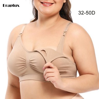 Braplux 50 48 Phụ Nữ áo ngực bầu Không Dây áo ngực cho con bú Với Bọt Không Dây áo ngực cho con bú Liền Mạch cỡ lỡn 5xl áo ngực cho bà bầu Cho Con bú Cho Phụ Nữ Phía Trước Nút cỡ lớn 40 Cup C B D 36C 40B 40C 42B 38C 42C 36 38 Đen nude skintone