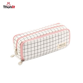 Hộp Đựng Bút Chì Thunlit Bằng Vải Canvas Đơn Giản Với Sức Đa Năng Nhiều Ngăn Cho Học Bán sỉ