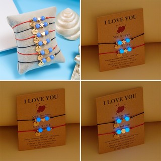 Set 2 vòng tay rinhoo friendship chuỗi hạt dạ quang cho cặp đôi