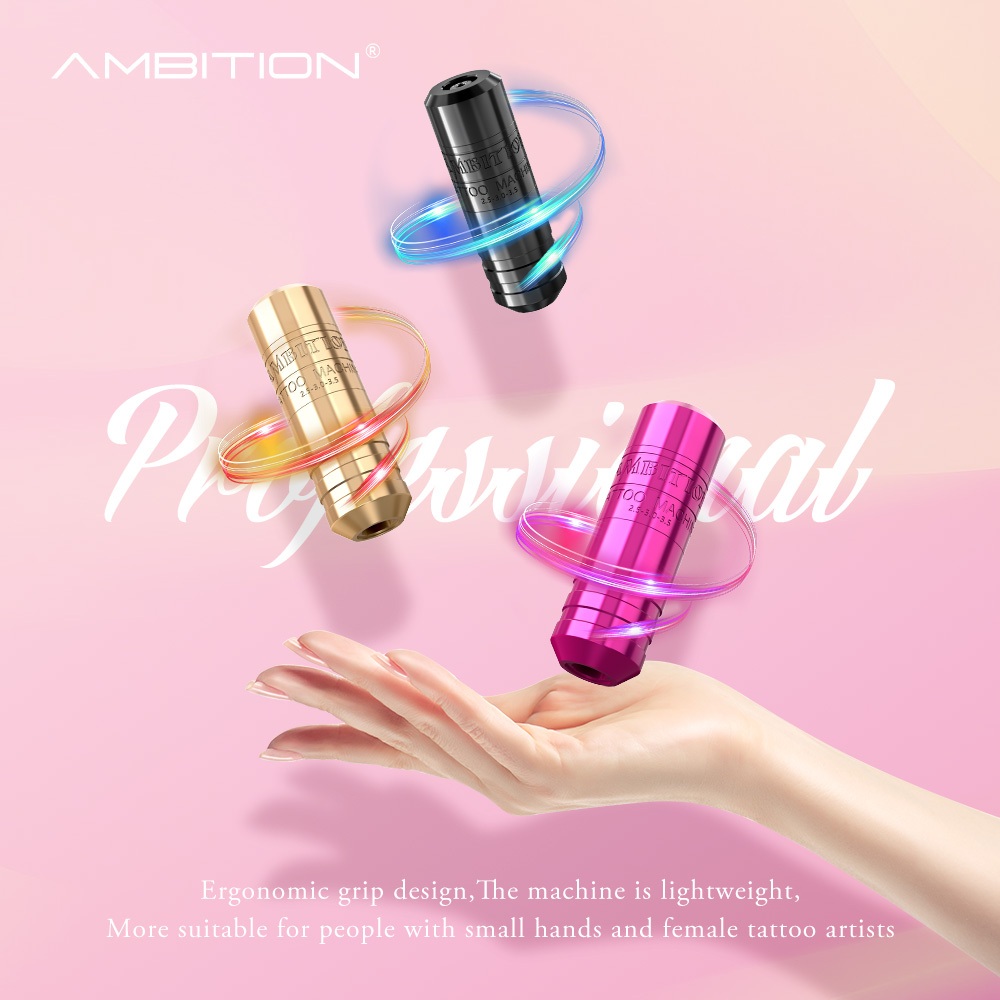 Ambition torped 28mm 2 bút xăm quay Bút xăm lông mày 2.5-3.0-3.5mm máy kuark không dây pin động cơ không chổi than mạnh mẽ với dây rca