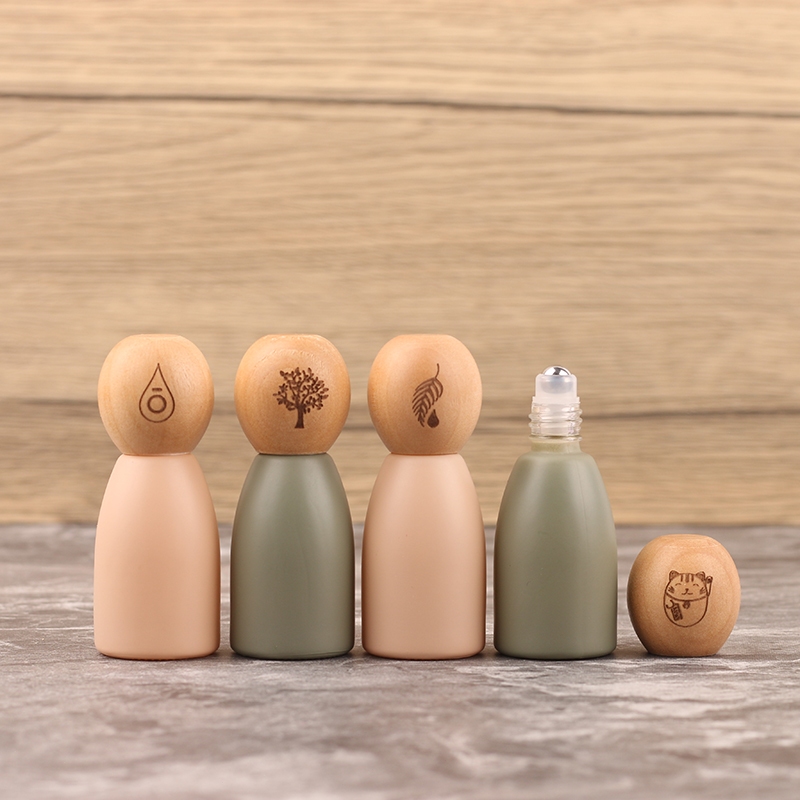 Chai Rỗng 12ml Bằng Gỗ Trơn Màu Sắc Xinh Xắn