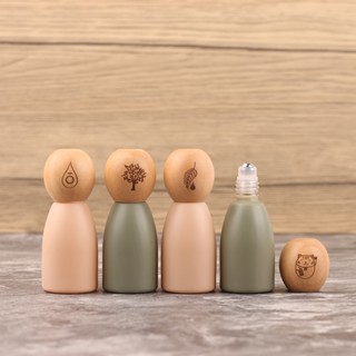 Chai Rỗng 12ml Bằng Gỗ Trơn Màu Sắc Xinh Xắn