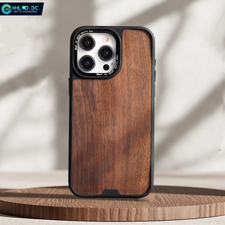Ốp lưng từ tính Hoda Quả óc chó tự nhiên cho iphone 14/15 cho ốp lưng iphone 15 pro max Chống rơi cấp quân sự cho ốp lưng iphone 14 pro max chống sốc