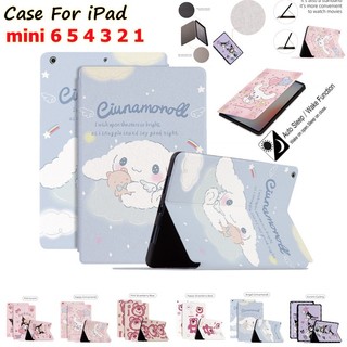 For ipad mini 1 2 3 4 5 6 case 7.9 inch 8.3 inch mini 6 mini6 mini5 mini4 mini3 mini2 mini1 fashion tablet case cute cartoon series anime pattern flip stand casing pu leather