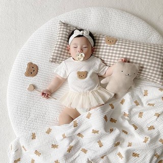 Ins Gối Thoải Mái Sơ Sinh Gấu Lưới Đệm Đa Năng Chống Va Chạm Cho Bé Mang Thai Ngủ Chăn Ga Gối 70 * 25cm