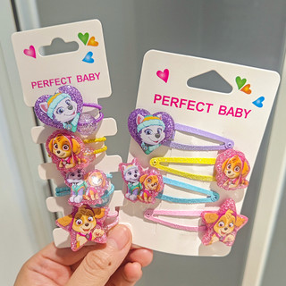 Bộ Kẹp Tóc / Dây Buộc Tóc Cao Su Họa Tiết Hoạt Hình paw patrol Dễ Thương Cho Bé