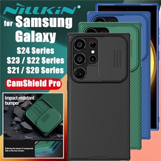 Ốp Điện Thoại NILLKIN Có Nắp Bảo Vệ Camera Cho Samsung Galaxy S24 S23 S22 S21 S20 Ultra Plus