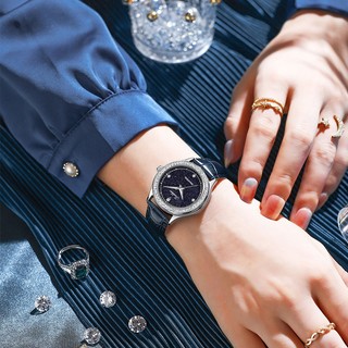Đồng Hồ Nữ Dây Da Mặt Đính Đá Lấp Lánh