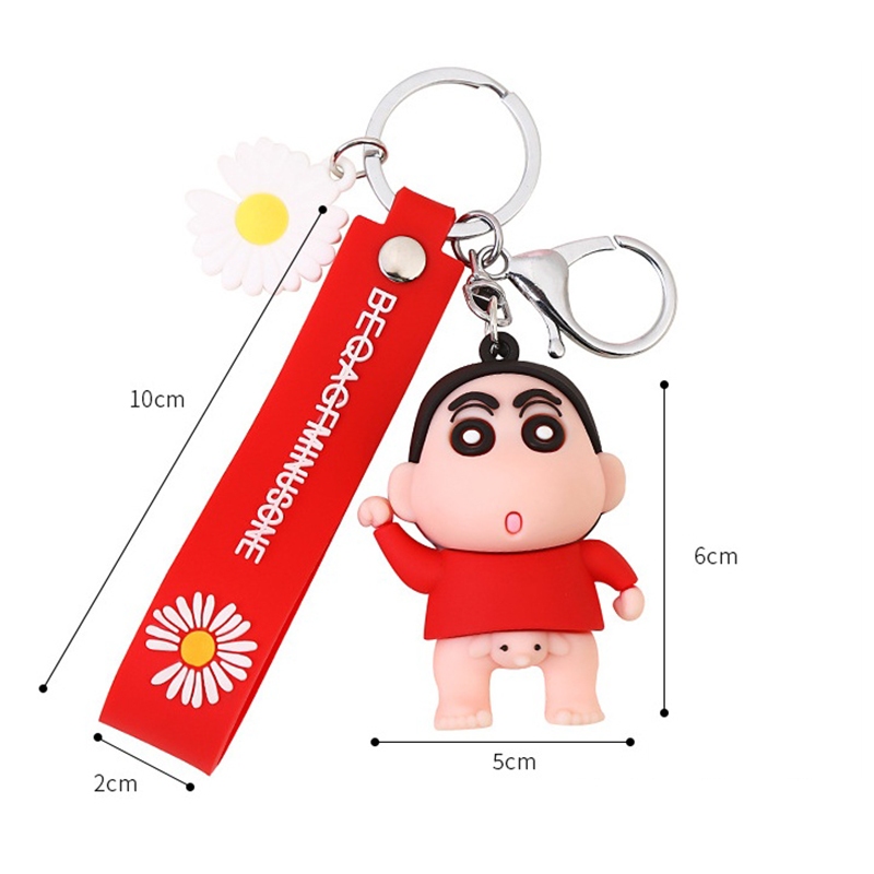 Móc Khóa Xe Hơi Hình Shin-Chan / Hoa Cúc Nhỏ Độc Đáo