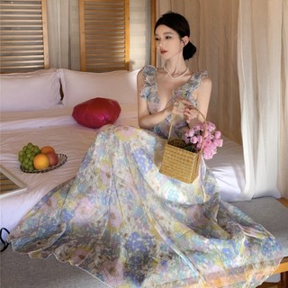 Hành quân | Hoa Hồng Cùng Phong Cách Gợi Cảm Dây Buộc Hoa Đầm Kỳ Nghỉ Pháp Mùa Hè Bên Biển Cổ Tích