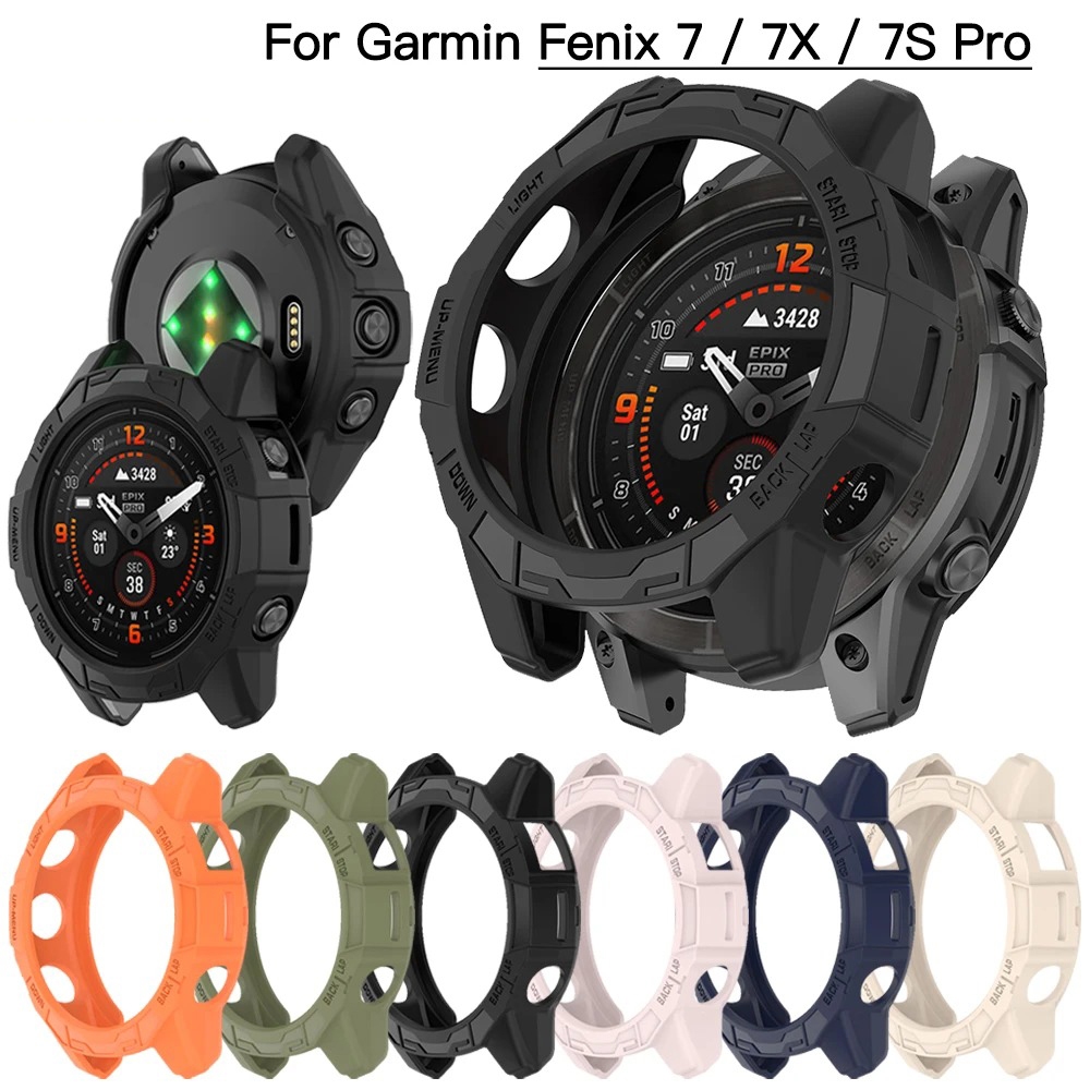 Vỏ bảo vệ giáp cho Garmin Fenix 7 / 7X / 7S Pro Vỏ bảo vệ chống trầy xước cho vỏ bảo vệ Garmin Fenix
