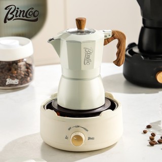  Bincoo Moka Nồi Đôi Van Cà Phê Bộ Nồi Cà Phê Nhỏ Máy Xay Tay Điện Gốm Lò 2 Người 220V 