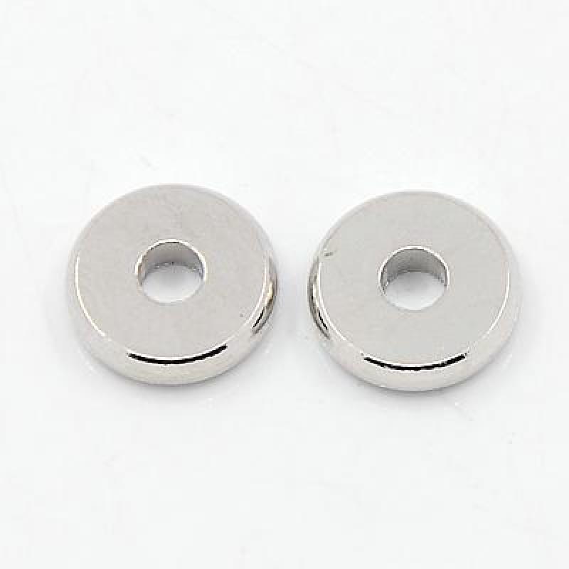 10~50 Hạt Xỏ Lỗ 4x2mm: 2mm Bằng Đồng Thau Dùng Làm Trang Sức