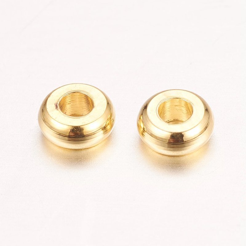 10~50 Hạt Xỏ Lỗ 4x2mm: 2mm Bằng Đồng Thau Dùng Làm Trang Sức