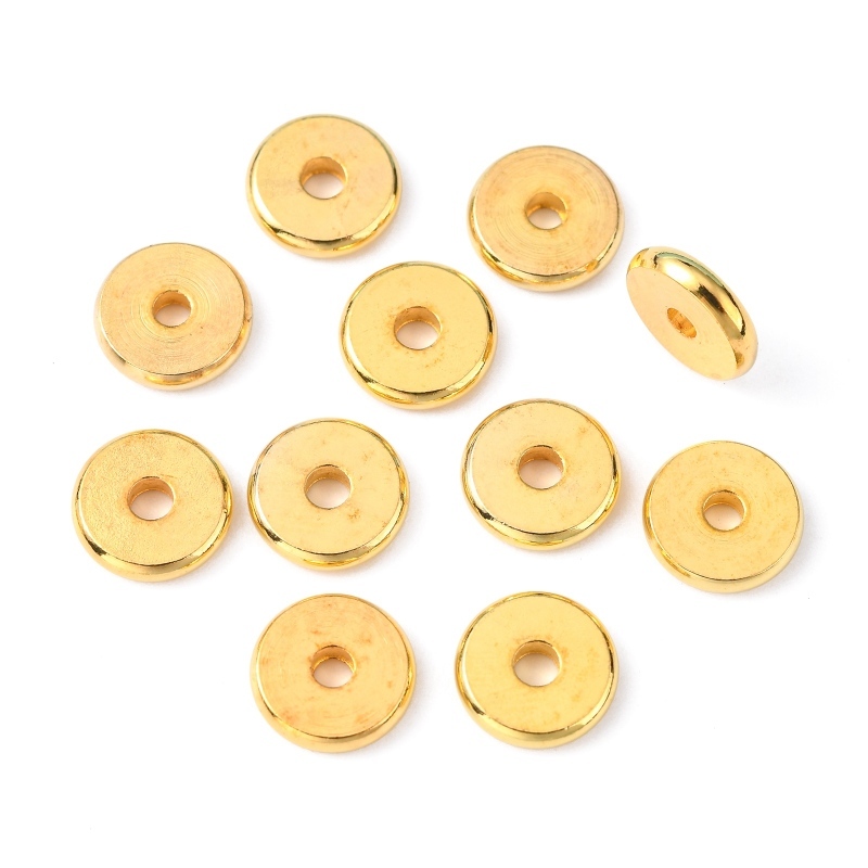 10~50 Hạt Xỏ Lỗ 4x2mm: 2mm Bằng Đồng Thau Dùng Làm Trang Sức