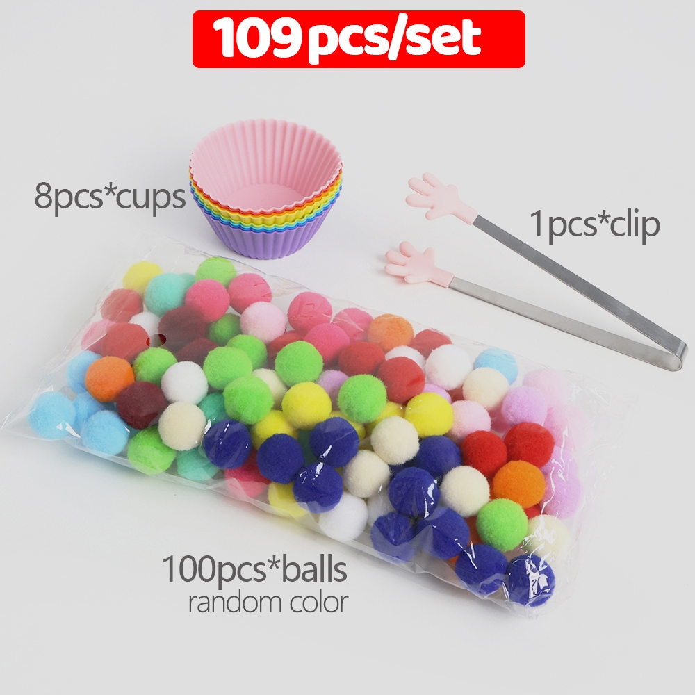 Bộ 109 Bóng Phân Loại Đồ Chơi Nhiều Màu Sắc Cho Bé