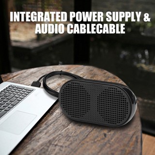 AKOASM Loa kép có dây USB Nguồn điện & âm thanh tích hợp mini trầm nặng