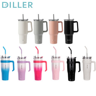 Bình Nước Giữ Nhiệt Bằng Thép Không Gỉ Có Tay Cầm Và Ống Hút Dung Tích 1300ml MLH9101