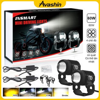 2Đèn Trợ Sáng xe máy 4 mầu Bi cầu mini trợ sáng đèn trợ sáng bi cầu mini led xey mini chính hãng bi Cầu đèn pha bi cầu xe máy