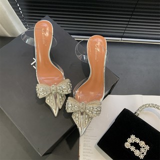 Giày cao gót 7cm mũi nhọn đính đá thời trang size 35-40
