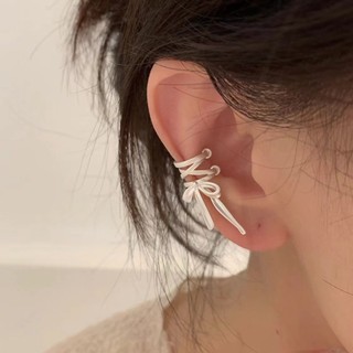Khuyên Kẹp Vành Tai Thiết Kế Thắt Nơ Phong Cách Ba Lê Cao Cấp