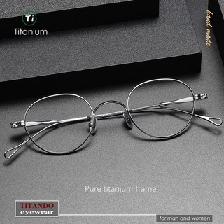 Mắt kính gọng oval bằng titan m5-mod02 phong cách retro nhật bản