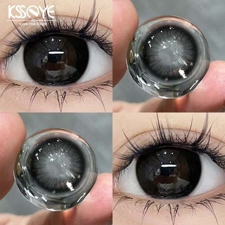 Ksseye cận thị kính áp tròng 2pcs Ống kính tiếp xúc đen/nâu được phân loại 0,0 ~ -8,00 mắt búp bê 14.2mm hydrogel tự nhiên được sản xuất tại Hàn Quốc với hộp đựng miễn phí
