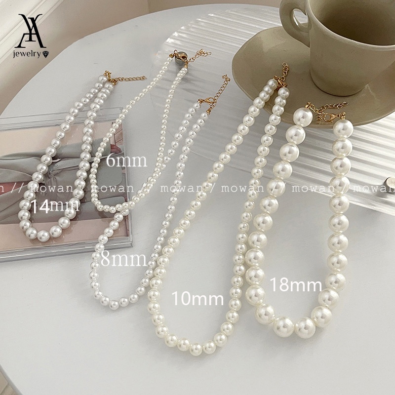 Vòng cổ choker AY đính hạt ngọc trai thời trang thanh lịch dành cho nữ
