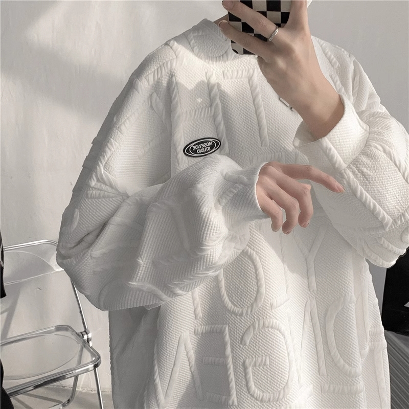 Áo sweater nam áo dài tay áo Nỉ siêu rẻ phù hợp nam nữ Chữ cái lập thể NEW DS230802