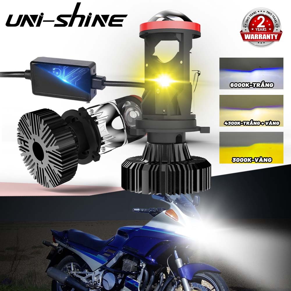 Set 1 / 2 Đèn LED Mini H4 6500K 3000K 4300K Siêu Sáng 40000LM Chuyên Dụng Cho Xe Hơi / Mô Tô