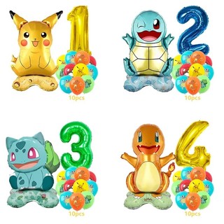 Set 12 bong bóng hình pokemon trang trí tiệc sinh nhật cho bé