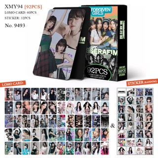 Kpop le sserafim album unforgiven photocard lesserafim lomo card 92pcs/box