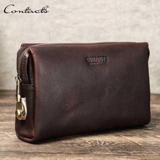 CONTACT'S Ví Da Cầm Tay Khóa Mật Khẩu Cỡ Lớn Thời Trang Cho Nam