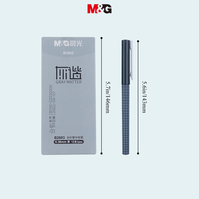 M&G Bút viết bi nước 1 Cái Đen m & g Bút Bi Ngòi Sợi carbon Ngòi 0.38