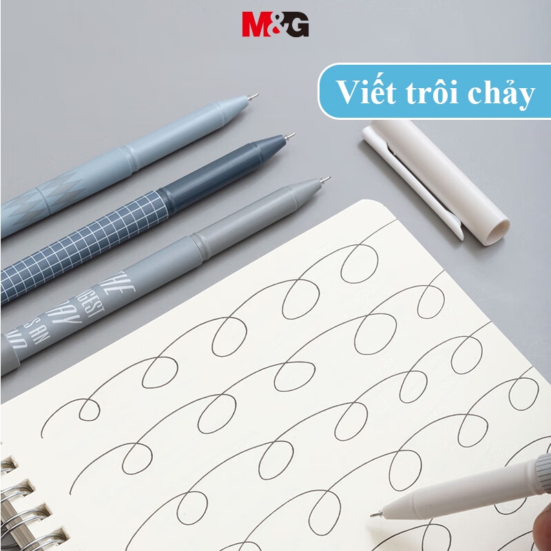 M&G Bút viết bi nước 1 Cái Đen m & g Bút Bi Ngòi Sợi carbon Ngòi 0.38