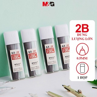  Ruột Bút Chì Kim M&G Ngòi Bút Chì Hộp 100 Cây - 2B HB 0.5mm 0.7mm Nhựa Polyme Cao Cấp Dài 60mm 