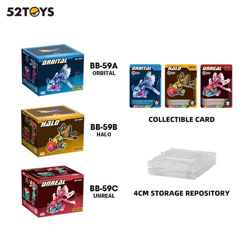 52TOYS đồ chơi lắp ráp mô hình Transformers Figure BEASTBOX BB-59A ORBITAL/BB-59B HELO/BB-59C UNREAL
