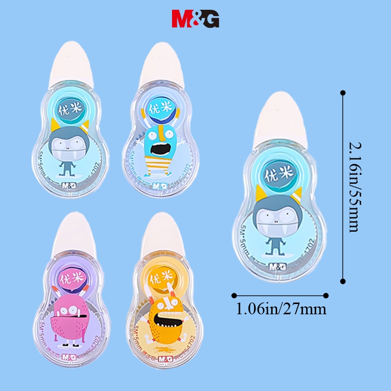 M&G Bút xóa dạng kéo phong  Bút Xóa Băng  Xóa Giấy 1 Cuộn Băng Keo Dài 5m Dùng Sửa Chữa Đồ Dùng Tiện Lợi
