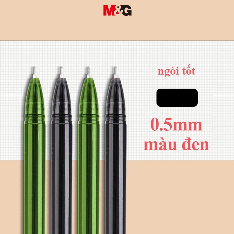 M&G bút gel Bút Mực gel Đen Ngòi 0,5mm  Bnib 1 Cái