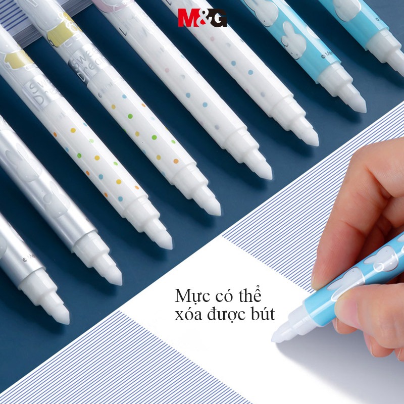 M&G bút gel Bút Bi  Hai Đầu Màu Xanh Dương Trơn Có Thể Xóa Được M&G Cho Học Sinh