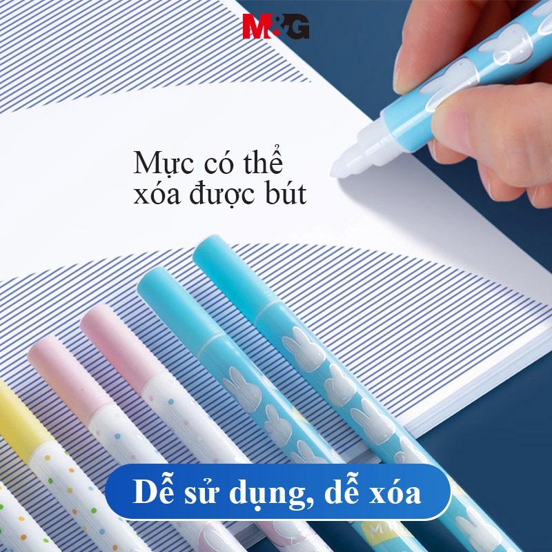 M&G bút gel Bút Bi  Hai Đầu Màu Xanh Dương Trơn Có Thể Xóa Được M&G Cho Học Sinh