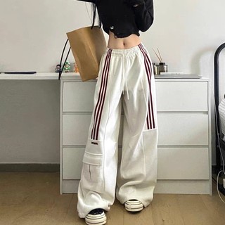 Quần Thể Thao Nữ Dài Lưng Cao Ống Rộng Phong Cách Hip Hop