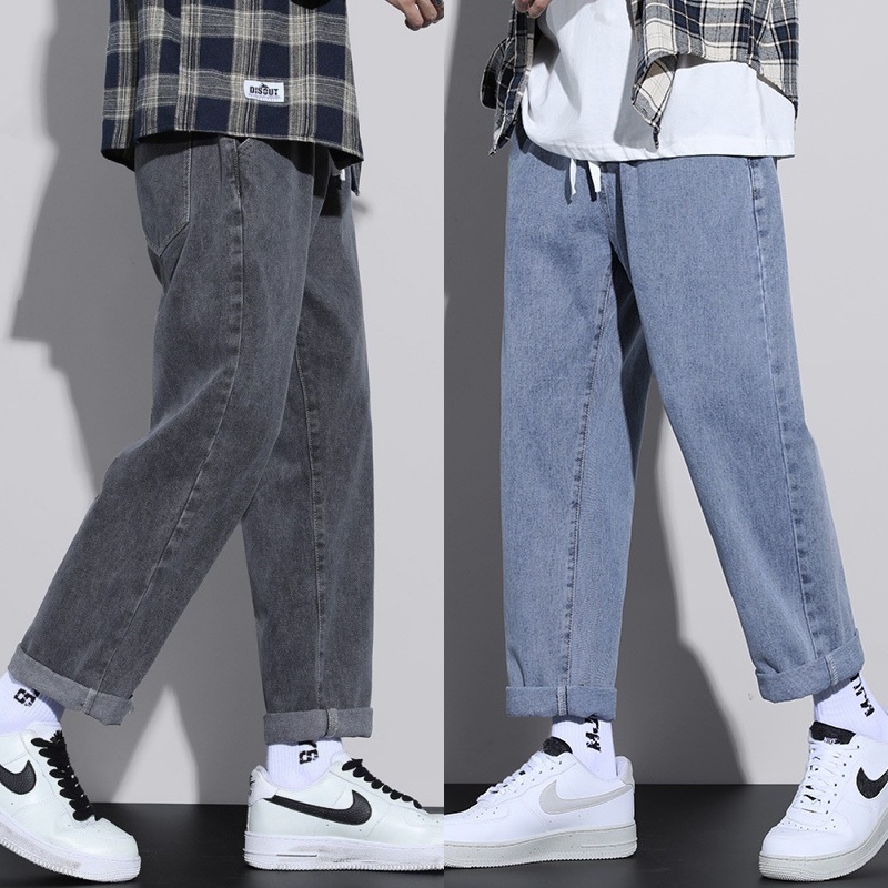 Quần jean nam ống suông rộng màu xám đen dáng baggy TR0120WR hot trend Hàn Quốc 2023