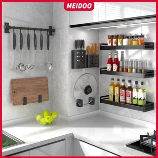 Kệ giữ đồ dùng nhà bếp MEIDOO dán tường không cần khoan lỗ dễ dàng đa năng tiện lợi